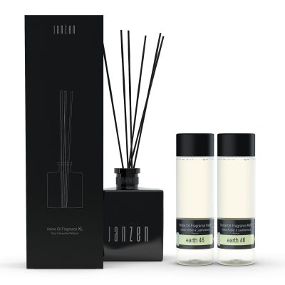 Janzen Home Fragrance Sticks XL wit - inclusief 2 vullingen earth