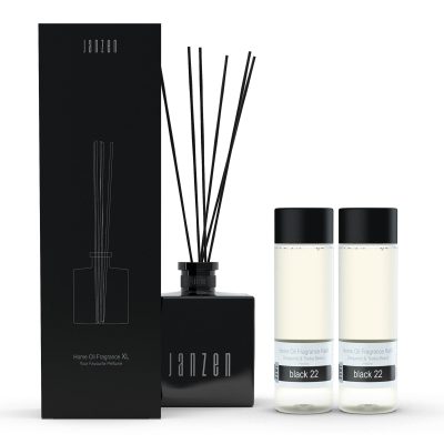 Janzen Home Fragrance Sticks XL zwart - inclusief 2 vullingen black